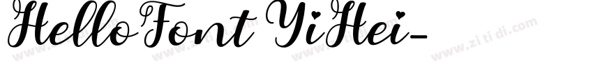 HelloFont YiHei字体转换